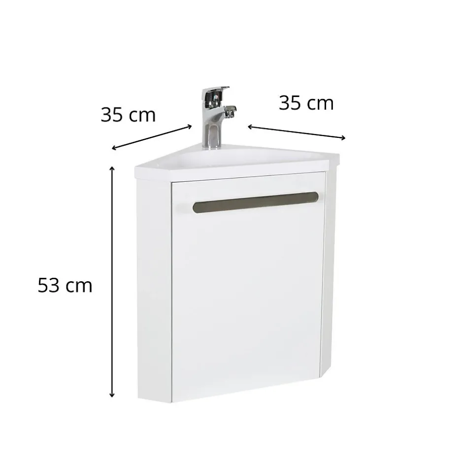 Mob-In Meuble lave-mains d'angle SKINO