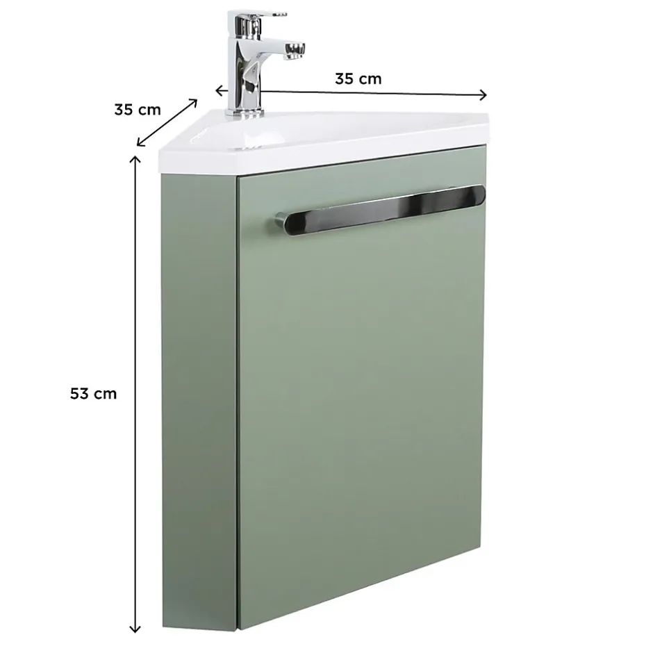 Mob-In Meuble lave-mains d'angle SKINO* Meuble Wc