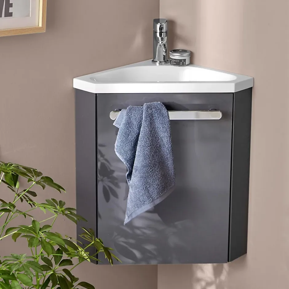 Mob-In Meuble lave-mains d'angle SKINO