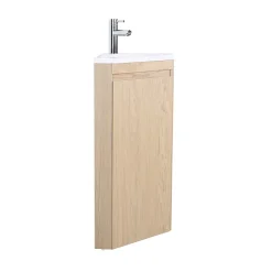 Mob-In Meuble lave-mains d'angle SORRENTO avec vasque en résine* Meuble Wc