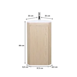 Mob-In Meuble lave-mains d'angle SORRENTO avec vasque en résine* Meuble Wc