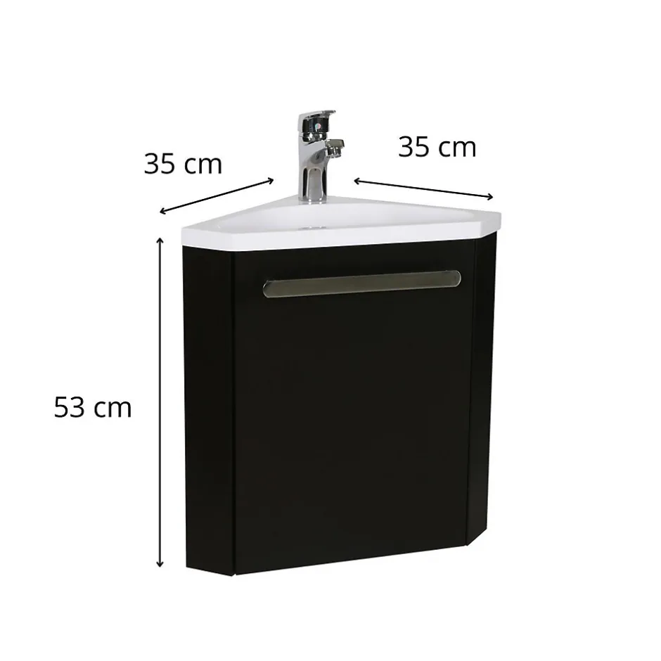 Mob-In Meuble lave-mains d'angle SKINO