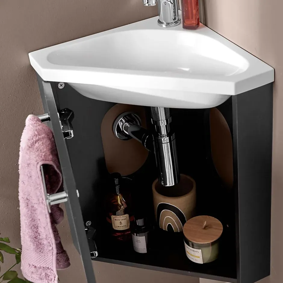 Mob-In Meuble lave-mains d'angle SKINO