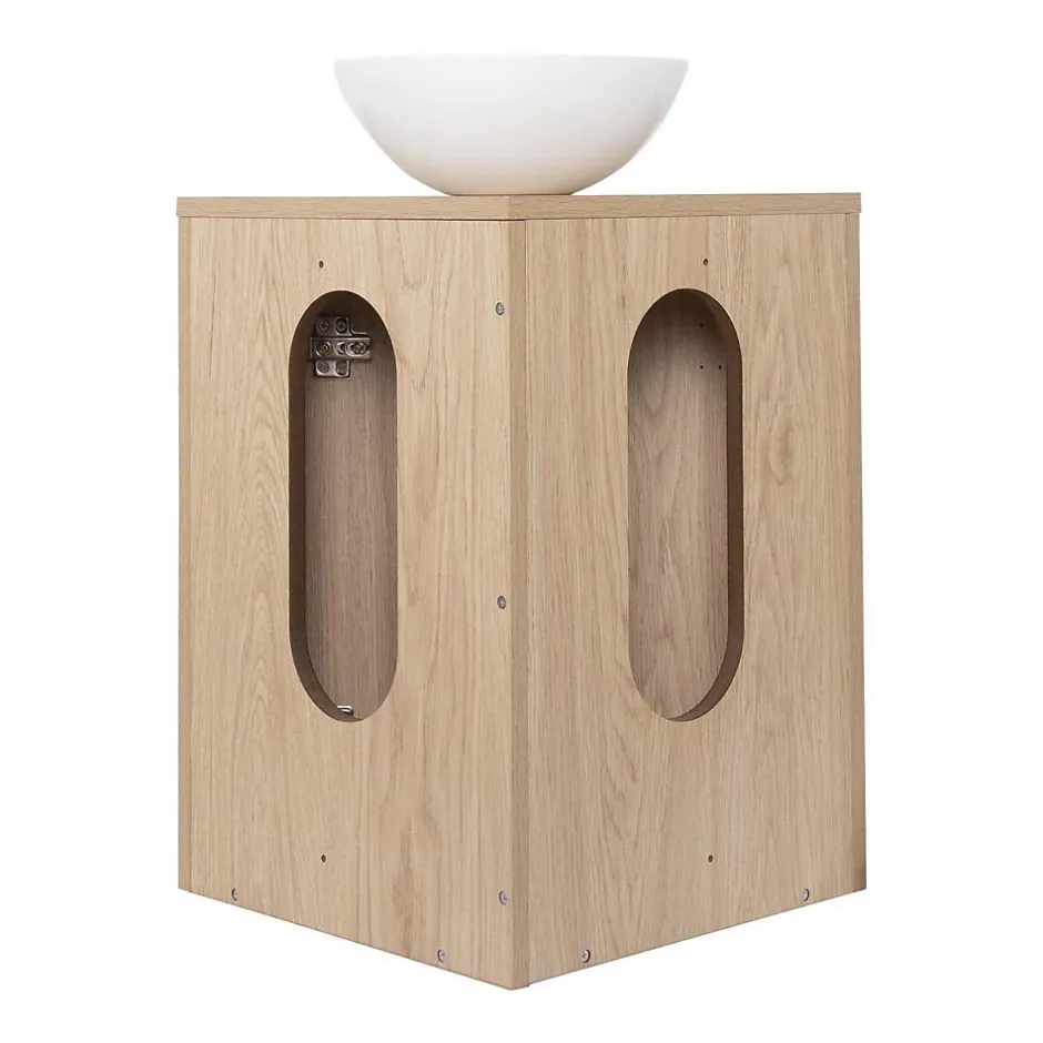 Mob-In Meuble lave-mains d'angle SORRENTO + vasque* Meuble Wc|Meuble De Salle De Bains Faible Profondeur