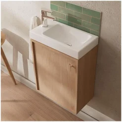 Mob-In Meuble lave-mains décor chêne FRAME* Meuble Wc