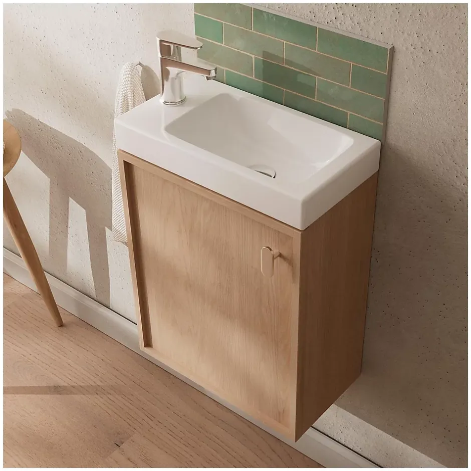Mob-In Meuble lave-mains décor chêne FRAME* Meuble Wc