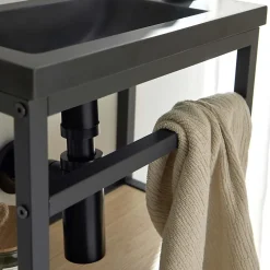 Mob-In Meuble lave-mains gain de place avec vasque résine 40x32.5cm