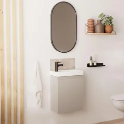 Mob-In Meuble lave-mains LISA + miroir ovale