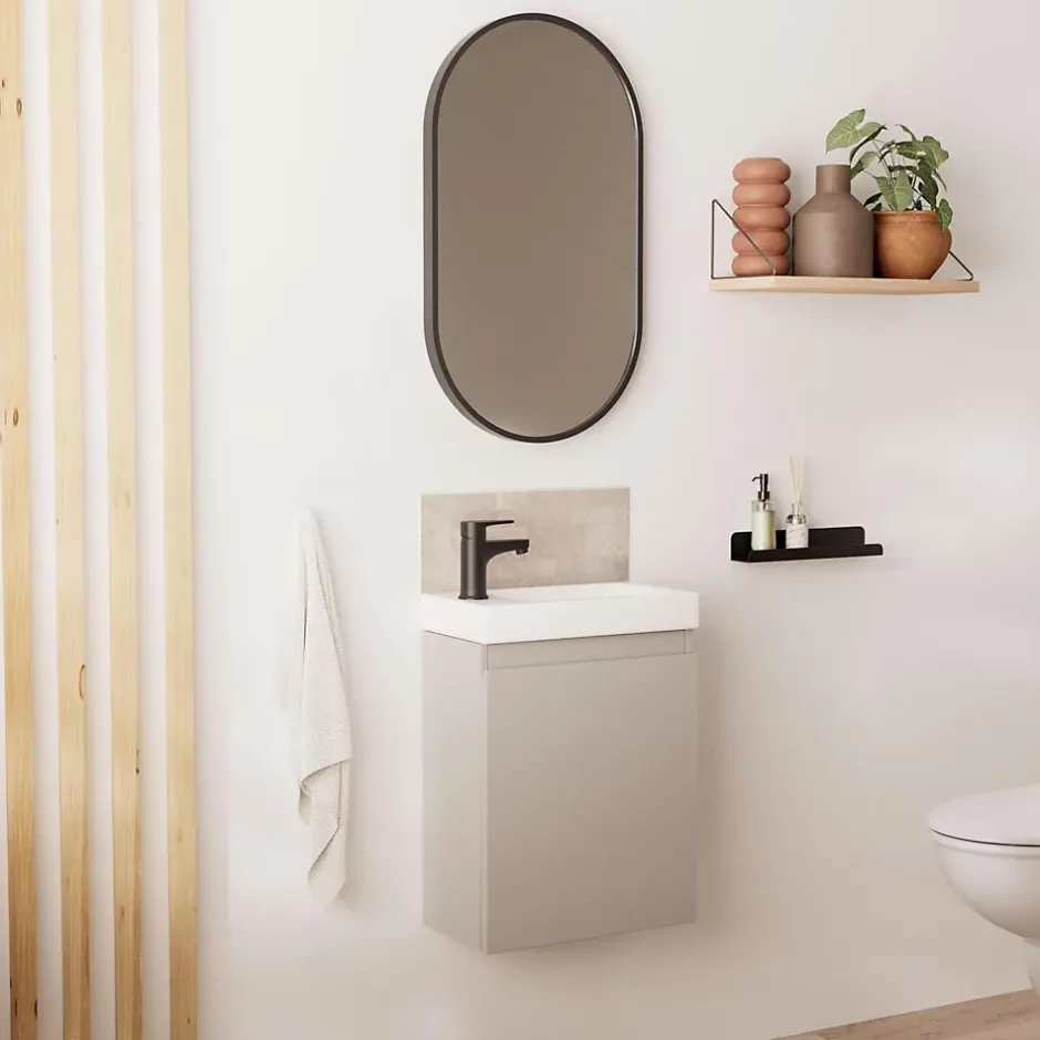 Mob-In Meuble lave-mains LISA + miroir ovale