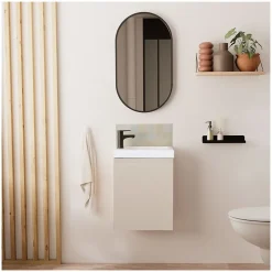 Mob-In Meuble lave-mains LISA + miroir ovale