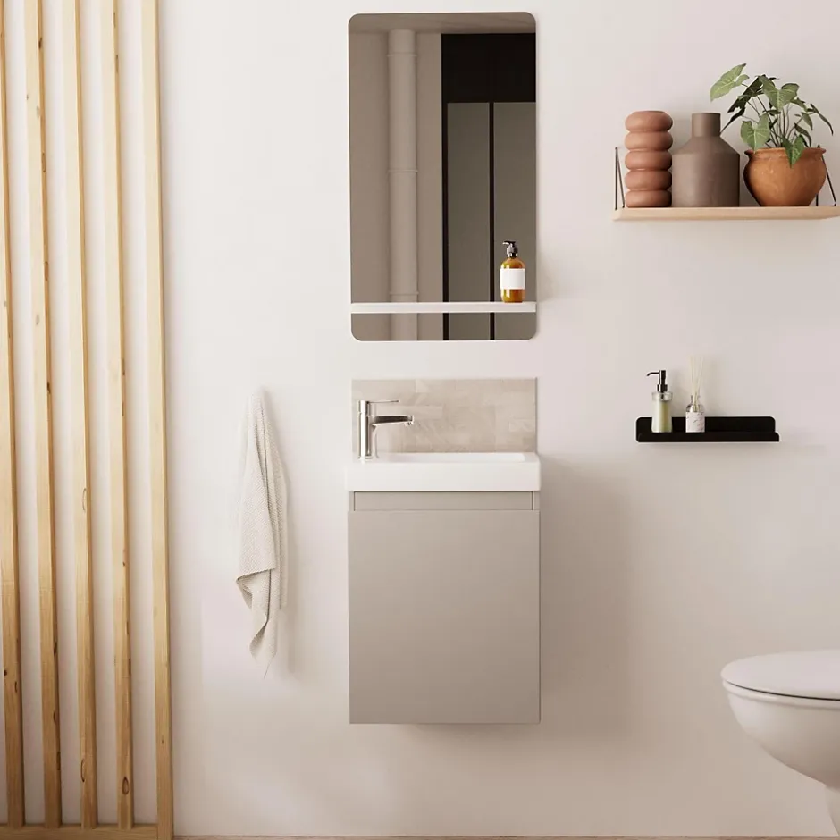 Mob-In Meuble lave-mains LISA + miroir tablette* Lave-Mains