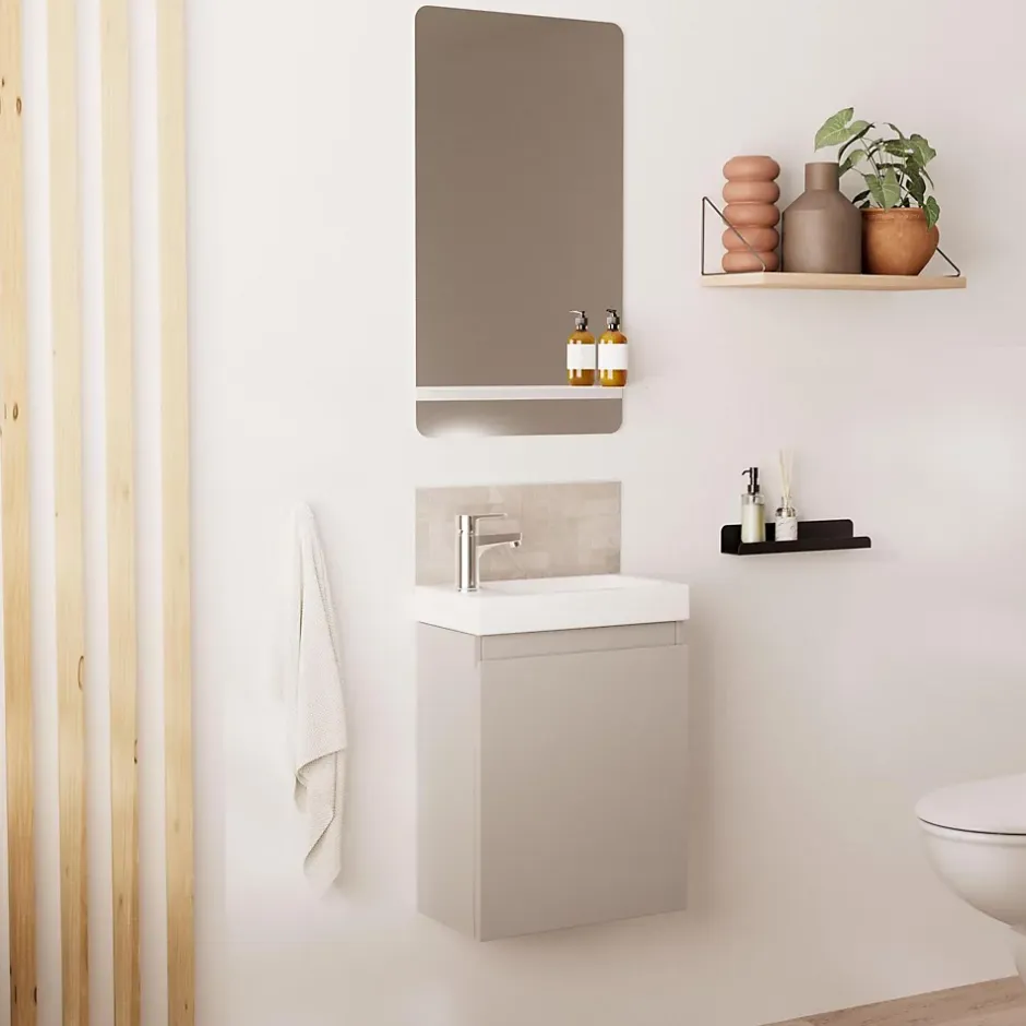 Mob-In Meuble lave-mains LISA + miroir tablette* Lave-Mains