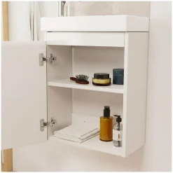 Mob-In Meuble lave-mains LISA + miroir ovale* Lave-Mains