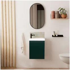 Mob-In Meuble lave-mains LISA + miroir ovale