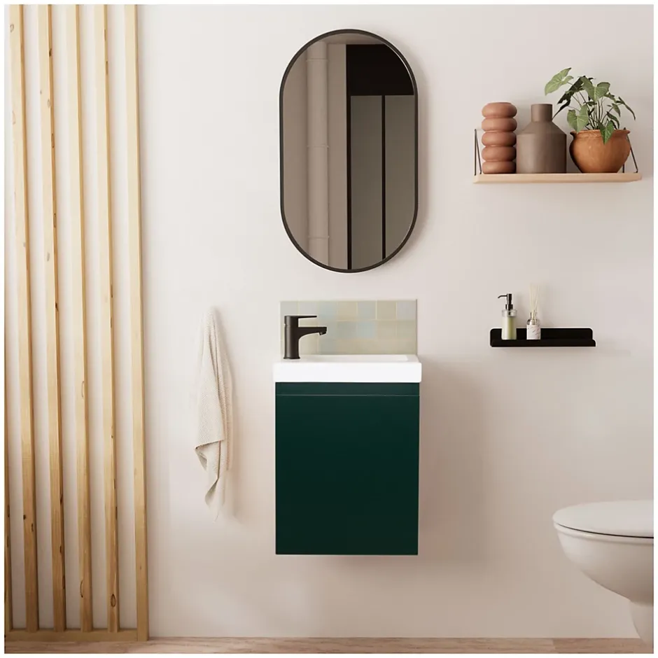 Mob-In Meuble lave-mains LISA + miroir ovale