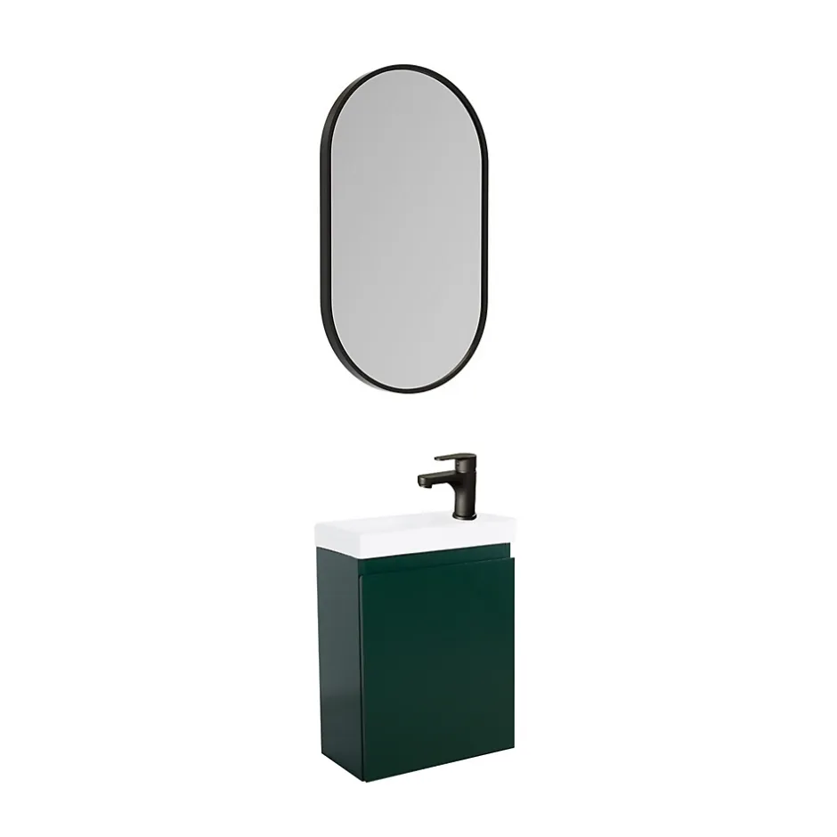 Mob-In Meuble lave-mains LISA + miroir ovale
