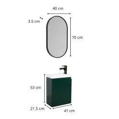 Mob-In Meuble lave-mains LISA + miroir ovale