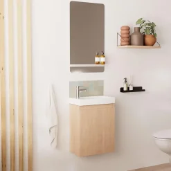 Mob-In Meuble lave-mains LISA + miroir tablette* Lave-Mains