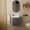 Mob-In Meuble lave-mains LISA + miroir ovale* Lave-Mains