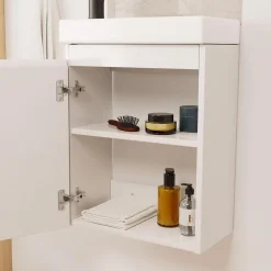 Mob-In Meuble lave-mains LISA + miroir ovale* Lave-Mains