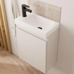 Mob-In Meuble lave-mains LISA + miroir ovale* Lave-Mains
