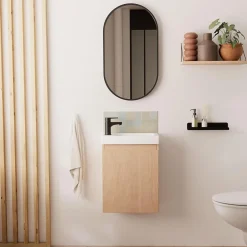 Mob-In Meuble lave-mains LISA + miroir ovale