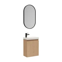 Mob-In Meuble lave-mains LISA + miroir ovale