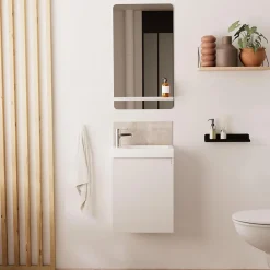 Mob-In Meuble lave-mains LISA + miroir tablette* Lave-Mains