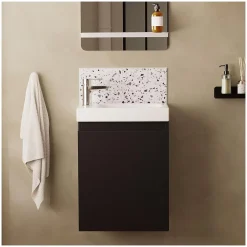 Mob-In Meuble lave-mains LISA + robinet chromé* Meuble Wc