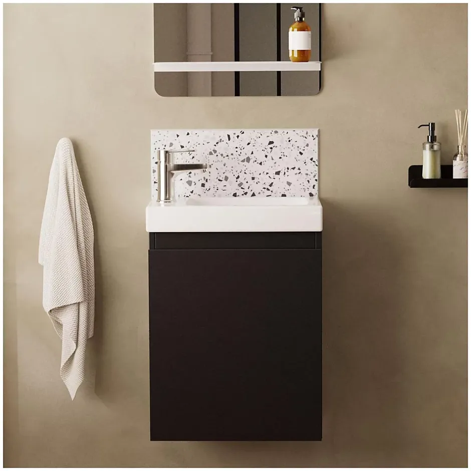 Mob-In Meuble lave-mains LISA + robinet chromé* Meuble Wc