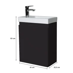Mob-In Meuble lave-mains LISA + robinet chromé* Meuble Wc