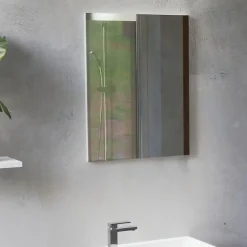 Cuisibane Meuble lave-mains SAFIA avec vasque et miroir - Blanc