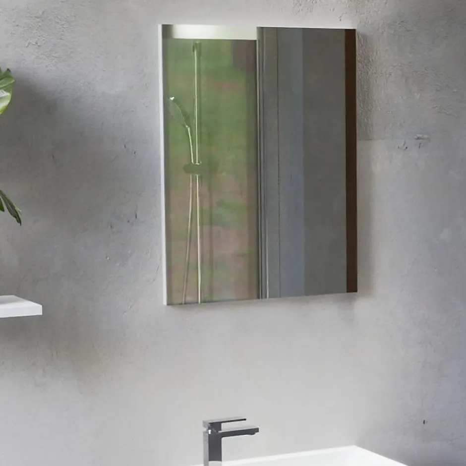 Cuisibane Meuble lave-mains SAFIA avec vasque et miroir - Gris* Lave-Mains