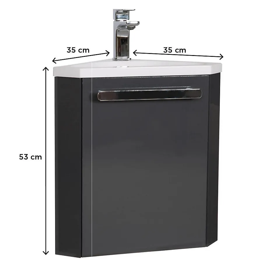 Mob-In Meuble lave-mains SKINO + robinet chromé* Lave-Mains