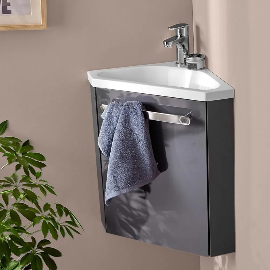 Mob-In Meuble lave-mains SKINO + robinet chromé* Lave-Mains