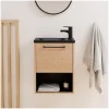 Mob-In Meuble lave-mains suspendu avec niche et vasque résine 53x40cm
