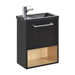 Mob-In Meuble lave-mains suspendu avec niche et vasque résine 53x40cm* Lave-Mains