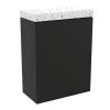 Homesight Meuble lave-mains suspendu noir mat l.44 cm Imandra + plan vasque terrazzo, GoodHome* Lave-Mains