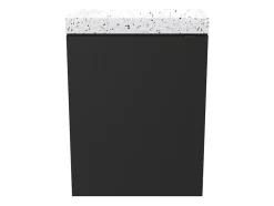 Homesight Meuble lave-mains suspendu noir mat l.44 cm Imandra + plan vasque terrazzo, GoodHome* Lave-Mains