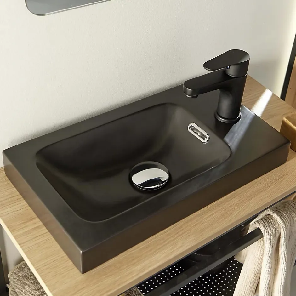 Mob-In Meuble lave-mains WILO grande largeur avec vasque résine 60cm* Lave-Mains