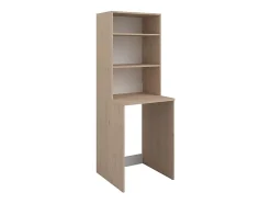 Vente-unique Meuble pour 2 machines à laver avec penderie et étagères - Naturel clair - H184 x L128 cm - ERKANO