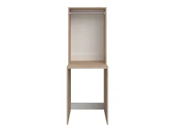 Vente-unique Meuble pour 2 machines à laver avec étagères, penderie et placards - Naturel clair et blanc - L176 x H184 x P66 cm - ERKANO* Meuble Buanderie