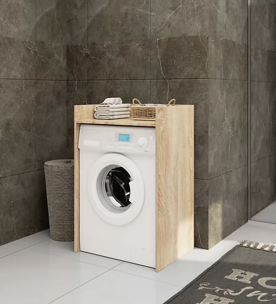 Akord Furniture Factory Meuble pour lave-linge AKORD FIN Chêne Sonoma 64 cm 1 étagère 64x50x98 cm