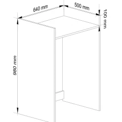 Akord Furniture Factory Meuble pour lave-linge AKORD FIN Blanche 64 cm 1 étagère 64x50x98 cm
