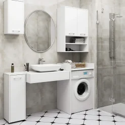 Akord Furniture Factory Meuble pour lave-linge AKORD FIN Blanche 64 cm 1 étagère 64x50x98 cm