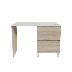 Cuisibane Meuble pour lave-linge IDEA, plan vasque déportée 124 cm x 65 cm- Bois- Vasque à droite
