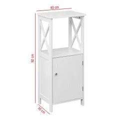 Mobili Rebecca Meuble pour Salle de Bains en MDF Blanc avec étagères Rebecca Mobili