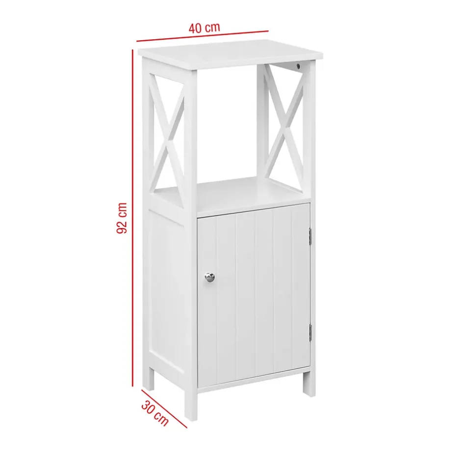 Mobili Rebecca Meuble pour Salle de Bains en MDF Blanc avec étagères Rebecca Mobili