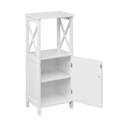 Mobili Rebecca Meuble pour Salle de Bains en MDF Blanc avec étagères Rebecca Mobili