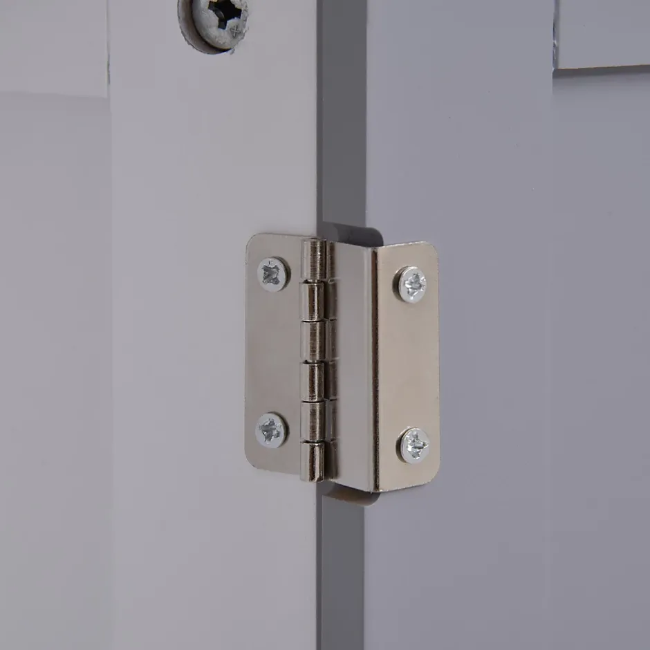 kleankin Meuble salle de bain - meuble sous-vasque - placard 2 portes avec étagère - dim. 60L x 30l x 60H cm - MDF gris blanc